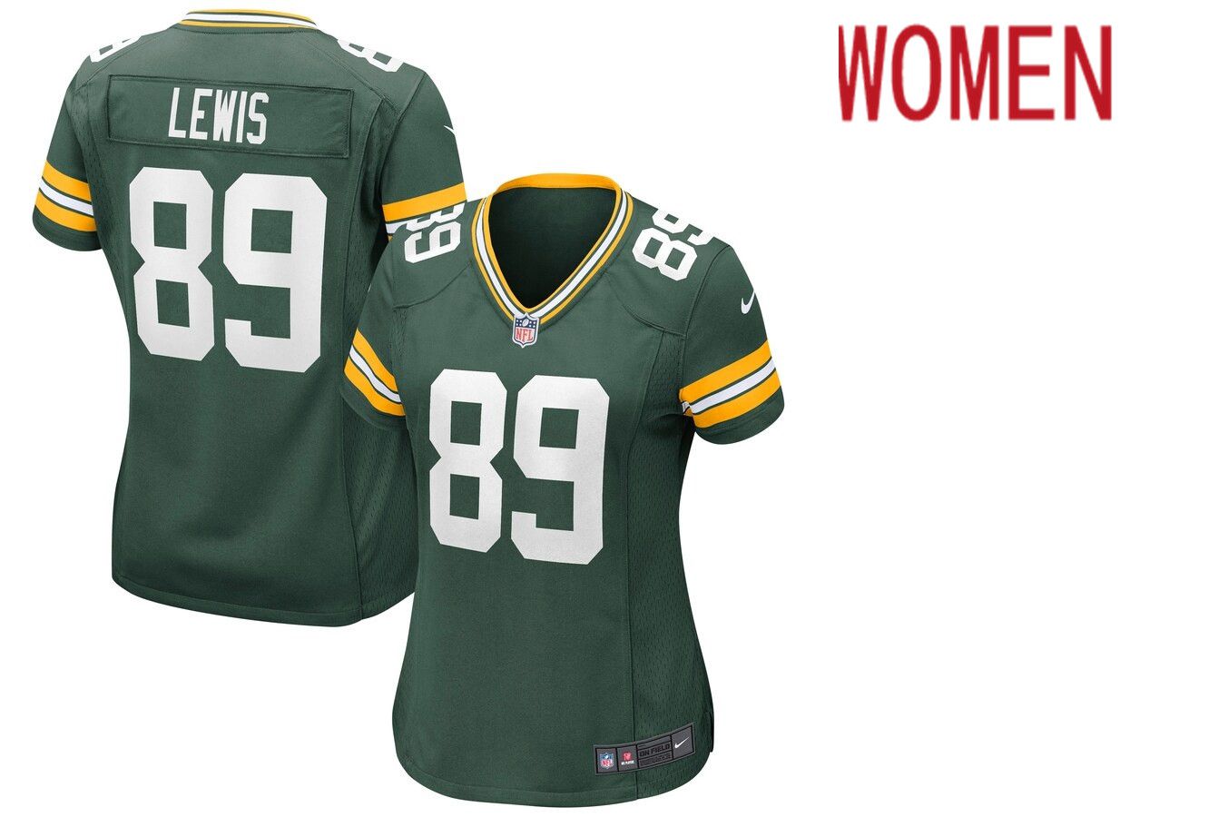 Women Green Bay Packers #89 Marcedes Lewis Nike Green Game NFL Jersey